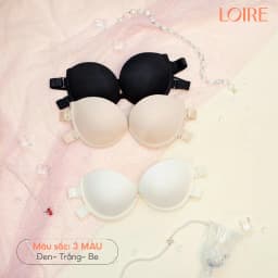 Thumbnail Áo Quây Đệm Dày 2cm Nâng Ngực Dây Lưng Thun Kép Giữ Chắc Chống Tụt Tặng Dây Trong Suốt Loirechic BRQ06 3