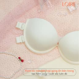 Thumbnail Áo Quây Đệm Dày 2cm Nâng Ngực Dây Lưng Thun Kép Giữ Chắc Chống Tụt Tặng Dây Trong Suốt Loirechic BRQ06 4