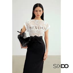 Thumbnail Áo ren nữ cổ thuyền SIXDO (White Print Sixdo Lace Blouse) 2