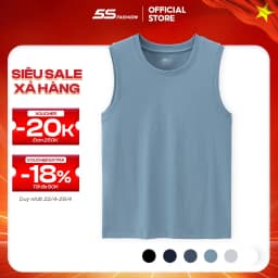 Thumbnail Áo Sát Nách Nam Cotton 5S FASHION, Thiết Kế Trơn Kiểu Dáng Thể Thao, Khỏe Khoắn (ASN25005) 1