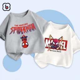Thumbnail Áo siêu nhân bé trai BabyloveGO áo thun cộc tay siêu anh hùng Marvel phong cách US/UK 1