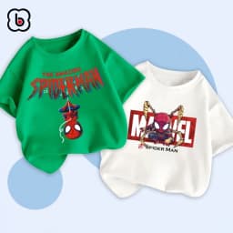 Thumbnail Áo siêu nhân bé trai BabyloveGO áo thun cộc tay siêu anh hùng Marvel phong cách US/UK 2