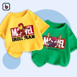 Thumbnail Áo siêu nhân bé trai BabyloveGO áo thun cộc tay siêu anh hùng Marvel phong cách US/UK 3