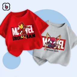 Thumbnail Áo siêu nhân bé trai BabyloveGO áo thun cộc tay siêu anh hùng Marvel phong cách US/UK 4