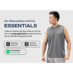 Thumbnail Áo Sleeveless tanktop thể thao Active Essentials thấm hút nhanh khô Coolmate 1