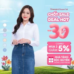Thumbnail Áo sơ mi 23ASW-103 dài tay chất liệu sợi tre trơn cao cấp giấu cúc Thái Hòa công nghệ mới 1