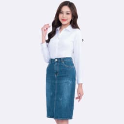 Thumbnail Áo sơ mi 23ASW-103 dài tay chất liệu sợi tre trơn cao cấp giấu cúc Thái Hòa công nghệ mới 2