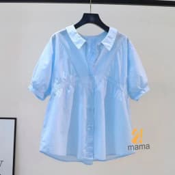 Thumbnail Áo sơ mi bầu 2mama xinh xắn, dáng babydoll, cổ sơ mi freesize V502 2