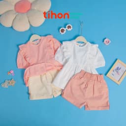 Thumbnail Áo sơ mi bé gái TIHON cao cấp chất liệu thô mềm mại thoáng mát ASM0750201 1