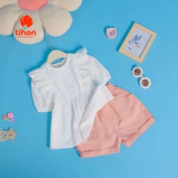 Thumbnail Áo sơ mi bé gái TIHON cao cấp chất liệu thô mềm mại thoáng mát ASM0750201 3