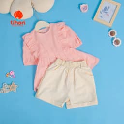 Thumbnail Áo sơ mi bé gái TIHON cao cấp chất liệu thô mềm mại thoáng mát ASM0750201 4