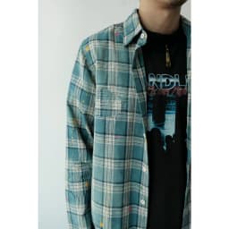 Thumbnail Áo Sơ Mi Candles Patchwork Flannel Shirt Oversize Unisex 4