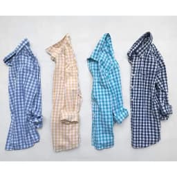 Thumbnail Áo sơ mi caro nam Nexx&Dee tay dài kẻ sọc vải oxford lưới thoáng mát công sở NS03 3