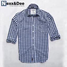 Thumbnail Áo sơ mi caro nam Nexx&Dee tay dài kẻ sọc vải oxford lưới thoáng mát công sở NS03 4