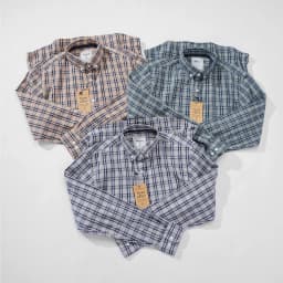 Thumbnail Áo sơ mi caro nam tay dài kẻ sọc vải Oxford công sở denim Nexx&Dee SM09 2
