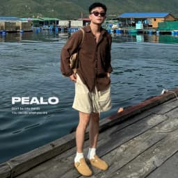 Thumbnail Áo sơ mi cổ bẻ dài tay PEALO nam chất liệu Linen cao cấp 2