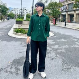 Thumbnail Áo sơ mi cổ bẻ dài tay PEALO nam chất liệu Linen cao cấp 3