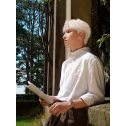 Thumbnail Áo sơ mi cổ cài trơn/ kẻ sọc SilenceStandard Blank [SO25] 4