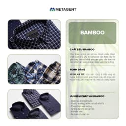 Thumbnail Áo sơ mi cổ đức chất liệu BAMBOO cao cấp Metagent MS 17E3892 1