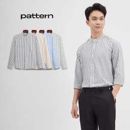 Thumbnail Áo Sơ Mi Cổ Tàu Dài Tay Kẻ Sọc Oxford PATTERN PA043 1