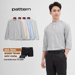 Thumbnail Áo Sơ Mi Cổ Tàu Dài Tay Kẻ Sọc Oxford PATTERN PA043 2