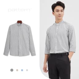 Thumbnail Áo Sơ Mi Cổ Tàu Dài Tay Kẻ Sọc Oxford PATTERN PA043 3