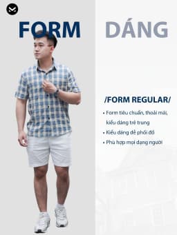 Thumbnail Áo Sơ Mi cổ Đức nam kẻ Mild MK CLEVER Chất Đũi thô mềm mịn, thoáng mát, chống nhăn, form rộng hằng ngày 4