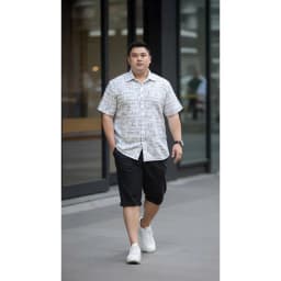 Thumbnail Áo Sơ Mi Cộc Tay Bigsize Nam 80-130kg AKYOO Cao Cấp, Co Giãn, Không Bai Mờ, Không Gây Khó Chịu Khi Mặc - SM HT 3