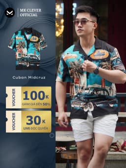 Thumbnail Áo Sơ Mi Cuban nam Midcruz MKCLEVER Chất lụa mềm mịn, thoáng mát, chống nhăn, form rộng mặc hằng ngày 1