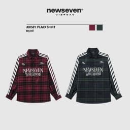 Thumbnail Áo Sơ Mi Dạ Kẻ NEWSEVEN Oversize Jersey Plaid Shirt SM.394 1