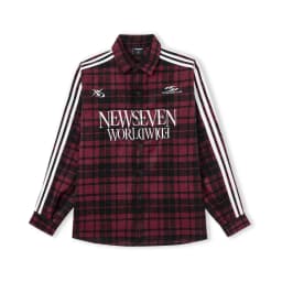 Thumbnail Áo Sơ Mi Dạ Kẻ NEWSEVEN Oversize Jersey Plaid Shirt SM.394 3