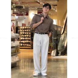 Thumbnail Áo Sơ Mi Dài Tay 4 Màu MANDO Thêm Phụ Kiện Trước Áo Dáng Đứng Chất Liệu Vải Chéo Hàn Mêm Mịn - SHT032 4