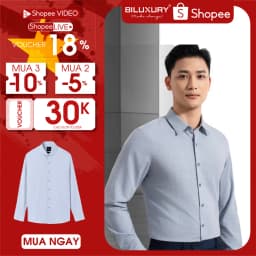 Thumbnail Áo Sơ Mi Dài Tay 7SMDB008 Biluxury Vải Polyspun Chống Nhăn Kháng Khuẩn Chống Tia UV 1
