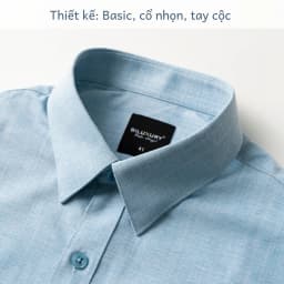 Thumbnail Áo Sơ Mi Dài Tay 7SMDB008 Biluxury Vải Polyspun Chống Nhăn Kháng Khuẩn Chống Tia UV 3