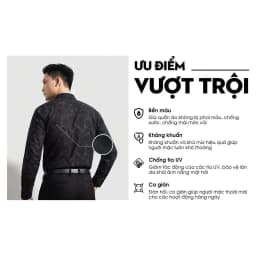 Thumbnail Áo Sơ Mi Dài Tay 7SMDH318DEN Biluxury Từ Sợi Tre Bền Màu, Chống Nhăn, Chống Tia UV 4