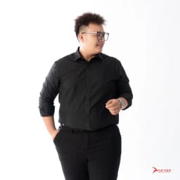 Thumbnail Áo Sơ Mi Dài Tay Bigsize Nam 80-140kg AKYOO Cao Cấp, Không Bai Mờ, Không Gây Khó Chịu Khi Mặc - SM TRANG,DEN DA 3