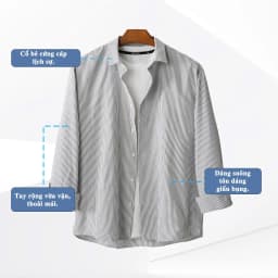Thumbnail Áo Sơ Mi Dài Tay Bigsize Nam 80-140kg AKYOO Cao Cấp, Không Bai Mờ, Không Gây Khó Chịu Khi Mặc - SM DT KE 3