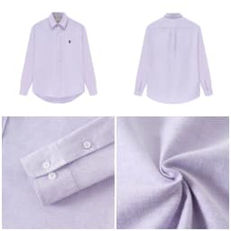 Thumbnail Áo Sơ Mi Dài Tay Form rộng NOAM Nafox Oxford - Màu Tím/ Be/ Hồng/ Tím kẻ sọc 2