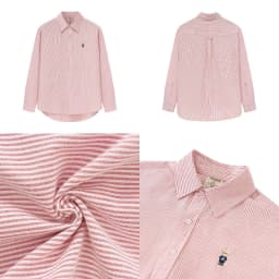 Thumbnail Áo Sơ Mi Dài Tay Form rộng NOAM Nafox Oxford - Màu Trắng/ Xanh/Hồng kẻ sọc/Đỏ kẻ sọc/Xanh kẻ sọc 2
