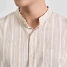 Thumbnail Áo Sơ Mi Dài Tay Nam Krik Form Regular Thiết Kể Cổ Tàu Cùng Họa Tiết Kẻ Sọc Thanh Lịch SD3221 4