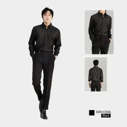 Thumbnail Áo sơ mi denim nam đen BAETON cao cấp cổ button down sang trọng -S07 3