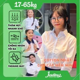 Thumbnail Áo sơ mi học sinh bé gái đi học cấp 1, 2,3 đồng phục học sinh nữ 1