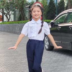 Thumbnail Áo sơ mi học sinh bé gái đi học cấp 1, 2,3 đồng phục học sinh nữ 2