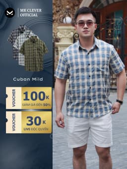 Thumbnail Áo Sơ Mi Kẻ nam cổ Đức Mild MK CLEVER Chất Đũi thô mềm mịn, thoáng mát, chống nhăn, form rộng hằng ngày 1