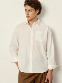 Thumbnail Áo sơ mi linen rayon PEALO thoáng mát nhẹ nhàng mềm mại giảm độ nhăn của áo tạo cảm giác thoải mái 1
