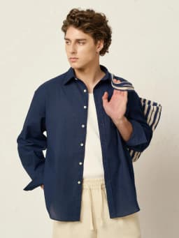 Thumbnail Áo sơ mi linen rayon PEALO thoáng mát nhẹ nhàng mềm mại giảm độ nhăn của áo tạo cảm giác thoải mái 4