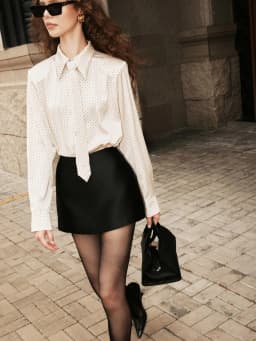 Thumbnail Áo sơ mi lụa chấm bi Reese Shirt HUONG BOUTIQUE HBSM1181 - Kèm cavat 2