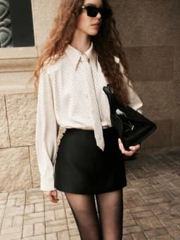 Thumbnail Áo sơ mi lụa chấm bi Reese Shirt HUONG BOUTIQUE HBSM1181 - Kèm cavat 3
