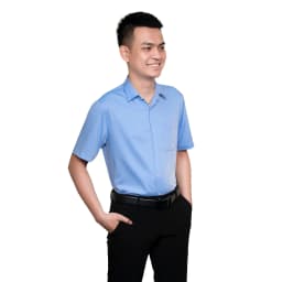 Thumbnail Áo sơ mi nam 23ASM-990 ngắn tay trơn dáng suông chất liệu sợi tre nhiều màu Thái Hòa 4