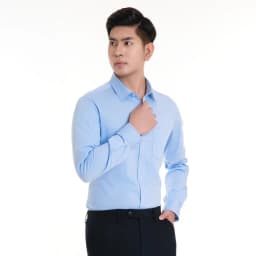 Thumbnail Áo sơ mi nam 23ASM-993 dài tay dáng suông chất liệu sợi tre trơn nhiều màu Thái Hòa 3